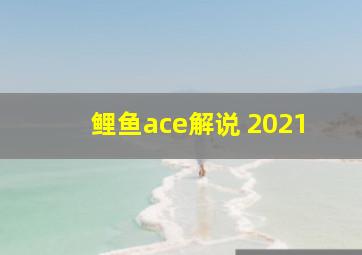 鲤鱼ace解说 2021